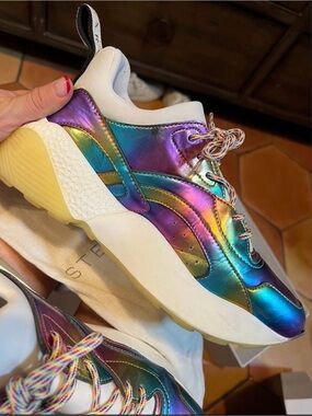 Stella McCartney Iridescent Multicolor Platform Sneakers